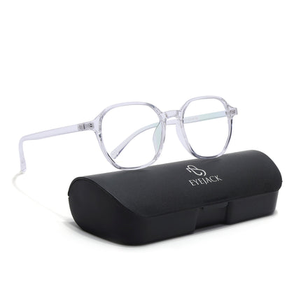 Eyejack Canment Transparent Square Eyeglasses for Men & Women (CM2511FCL1828-C9)