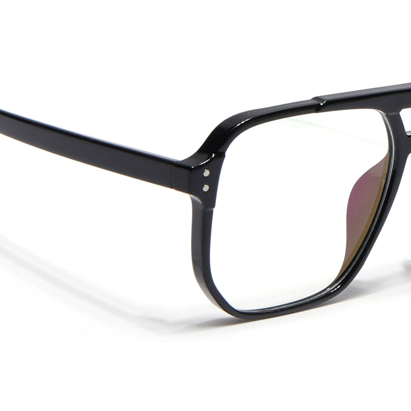 Eyejack Canment Shine Black Wayfarer Eyeglasses for Men & Women (CM28014FCL1888-C1)