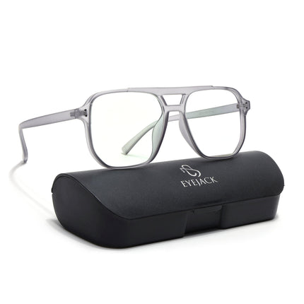 Eyejack Canment Grey Wayfarer Eyeglasses for Men & Women (CM28014FCL1890-C3)
