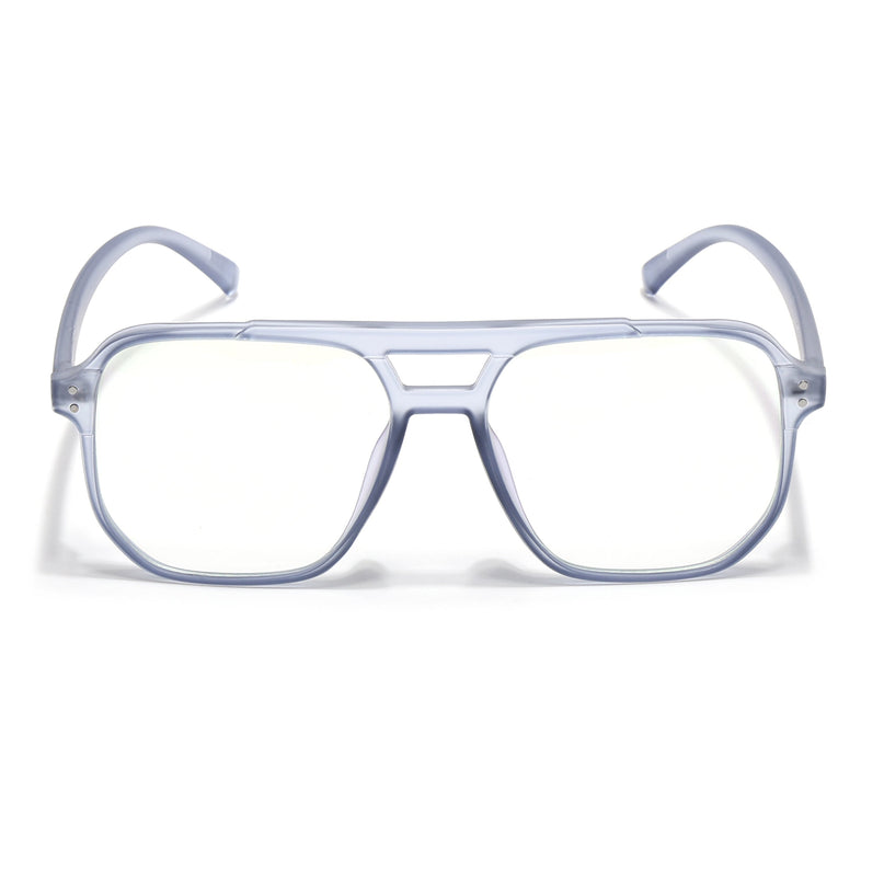 Eyejack Canment Blue Wayfarer Eyeglasses for Men & Women (CM28014FCL1894-C7)