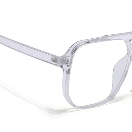 Eyejack Canment Transparent Wayfarer Eyeglasses for Men & Women (CM28014FCL1896-C9)