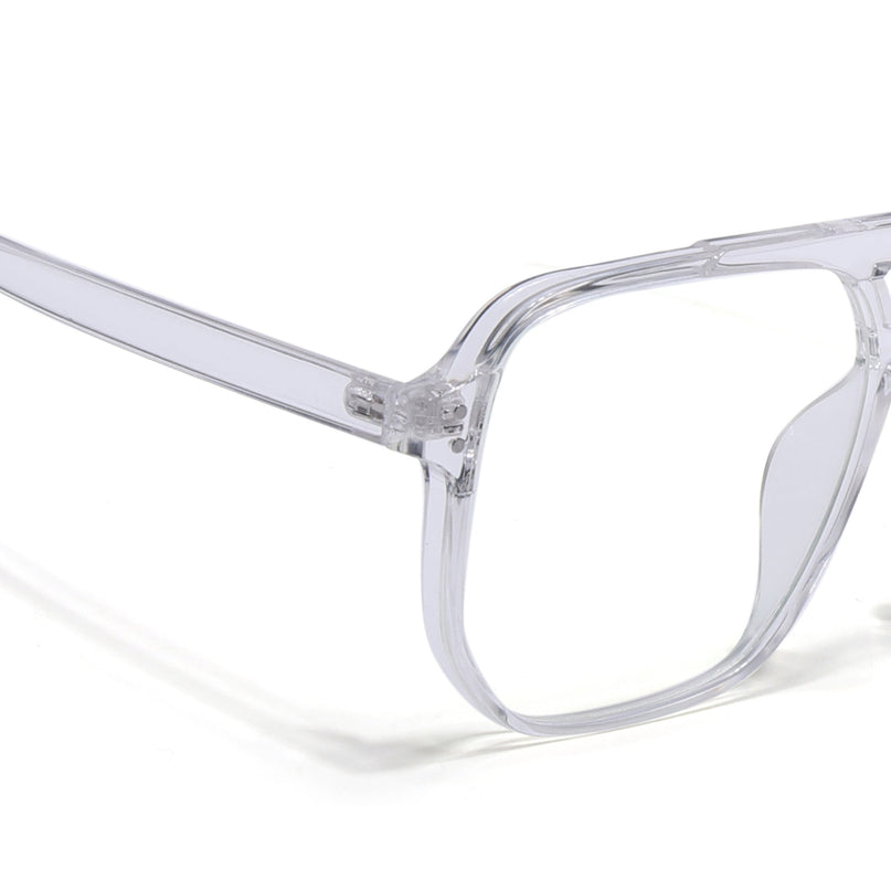 Eyejack Canment Transparent Wayfarer Eyeglasses for Men & Women (CM28014FCL1896-C9)