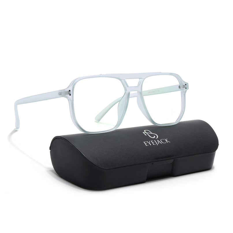Eyejack Canment Sea Green Wayfarer Eyeglasses for Men & Women (CM28014FCL1897-C10)