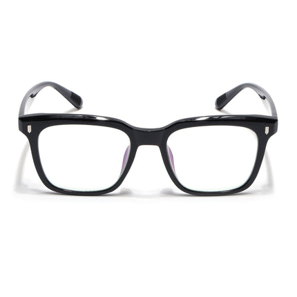 Eyejack Canment Shine Black Square Eyeglasses for Men & Women (CM28022FCL1898-C1)