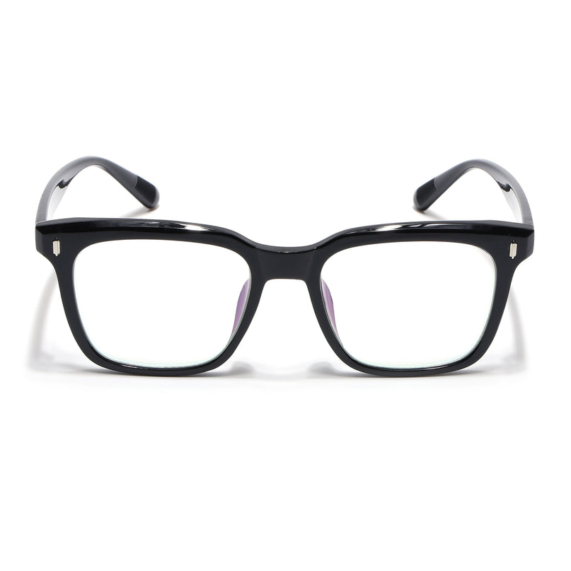 Eyejack Canment Shine Black Square Eyeglasses for Men & Women (CM28022FCL1898-C1)