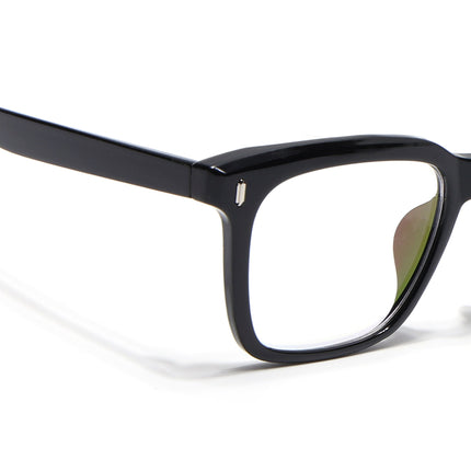 Eyejack Canment Shine Black Square Eyeglasses for Men & Women (CM28022FCL1898-C1)