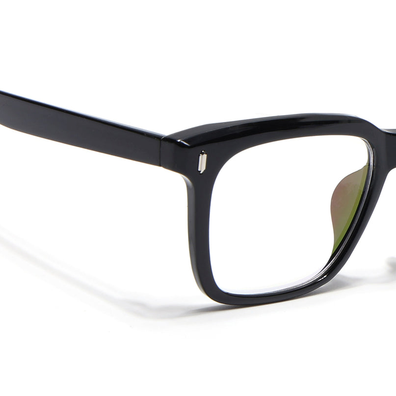 Eyejack Canment Shine Black Square Eyeglasses for Men & Women (CM28022FCL1898-C1)