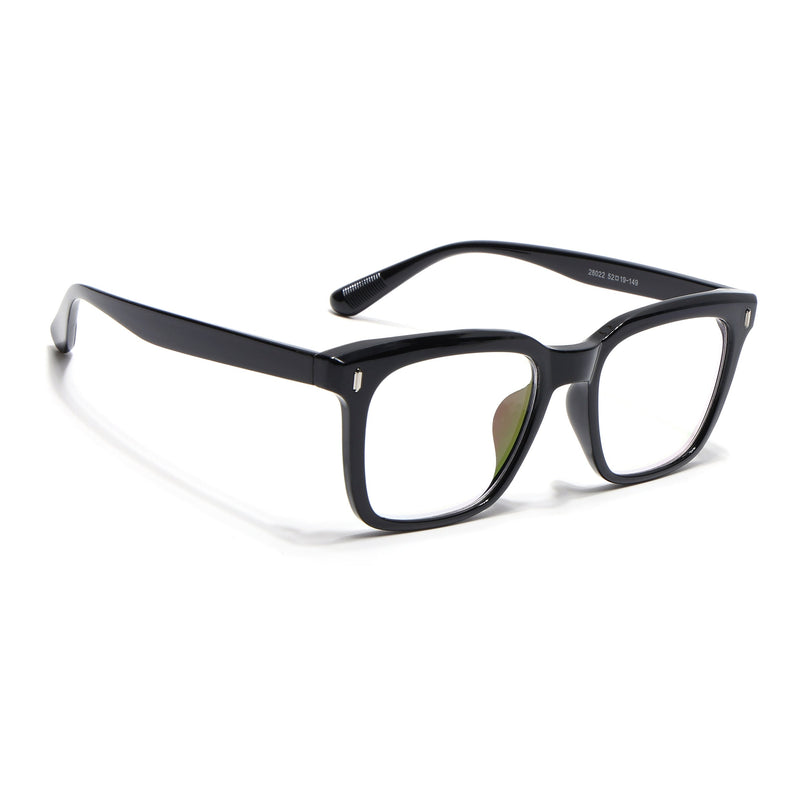 Eyejack Canment Shine Black Square Eyeglasses for Men & Women (CM28022FCL1898-C1)