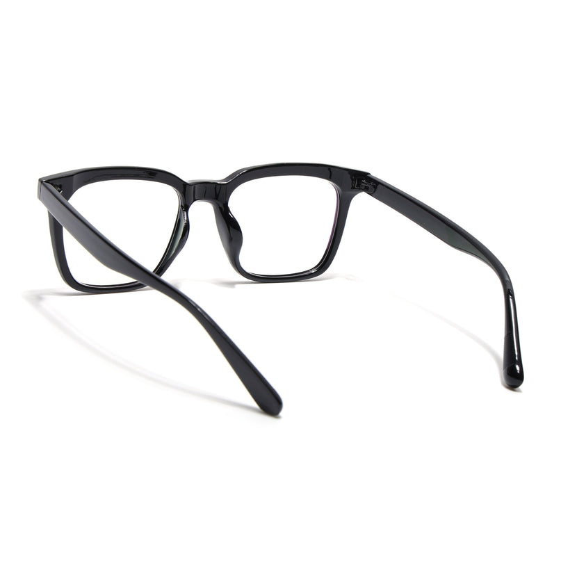 Eyejack Canment Shine Black Square Eyeglasses for Men & Women (CM28022FCL1898-C1)