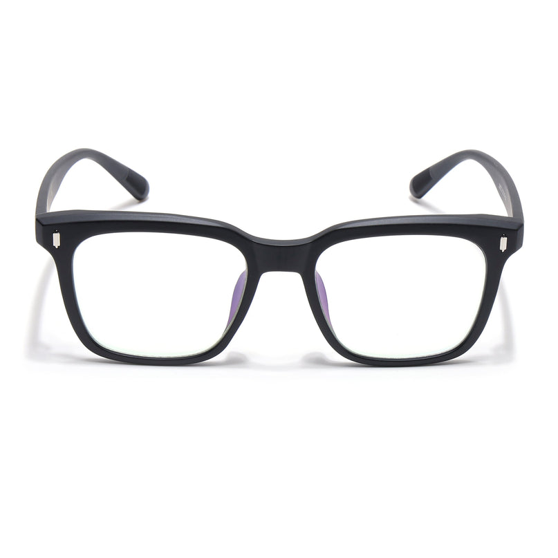Eyejack Canment Matt Black Square Eyeglasses for Men & Women (CM28022FCL1899-C2)