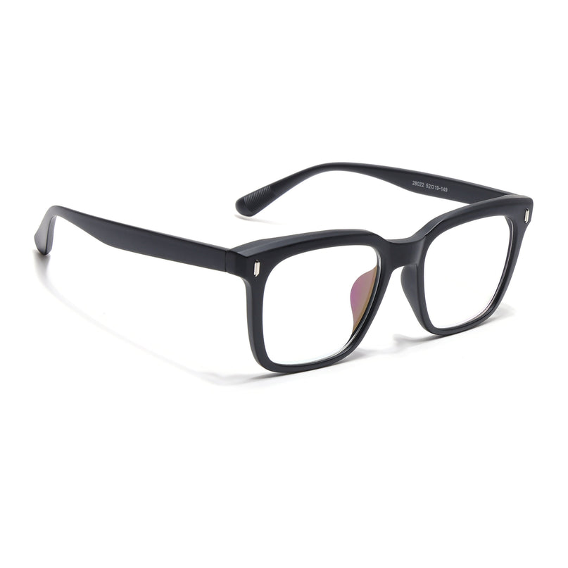Eyejack Canment Matt Black Square Eyeglasses for Men & Women (CM28022FCL1899-C2)