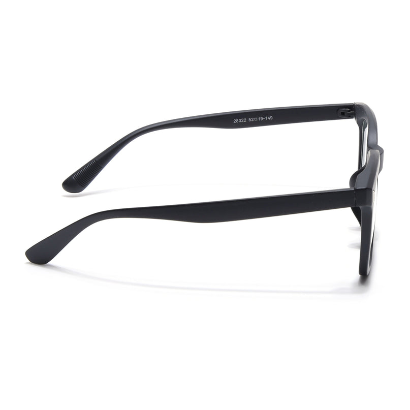 Eyejack Canment Matt Black Square Eyeglasses for Men & Women (CM28022FCL1899-C2)