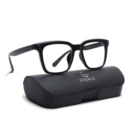 Eyejack Canment Matt Black Square Eyeglasses for Men & Women (CM28022FCL1899-C2)