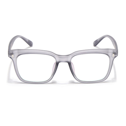 Eyejack Canment Grey Square Eyeglasses for Men & Women (CM28022FCL1900-C3)