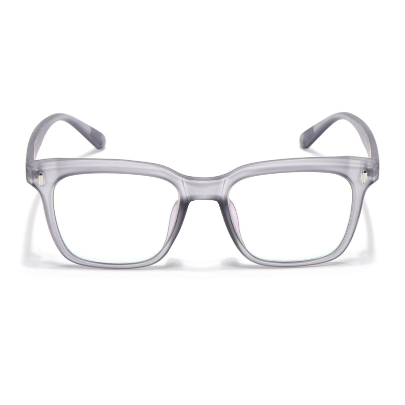 Eyejack Canment Grey Square Eyeglasses for Men & Women (CM28022FCL1900-C3)