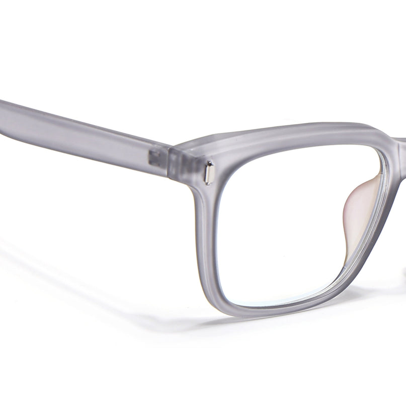 Eyejack Canment Grey Square Eyeglasses for Men & Women (CM28022FCL1900-C3)