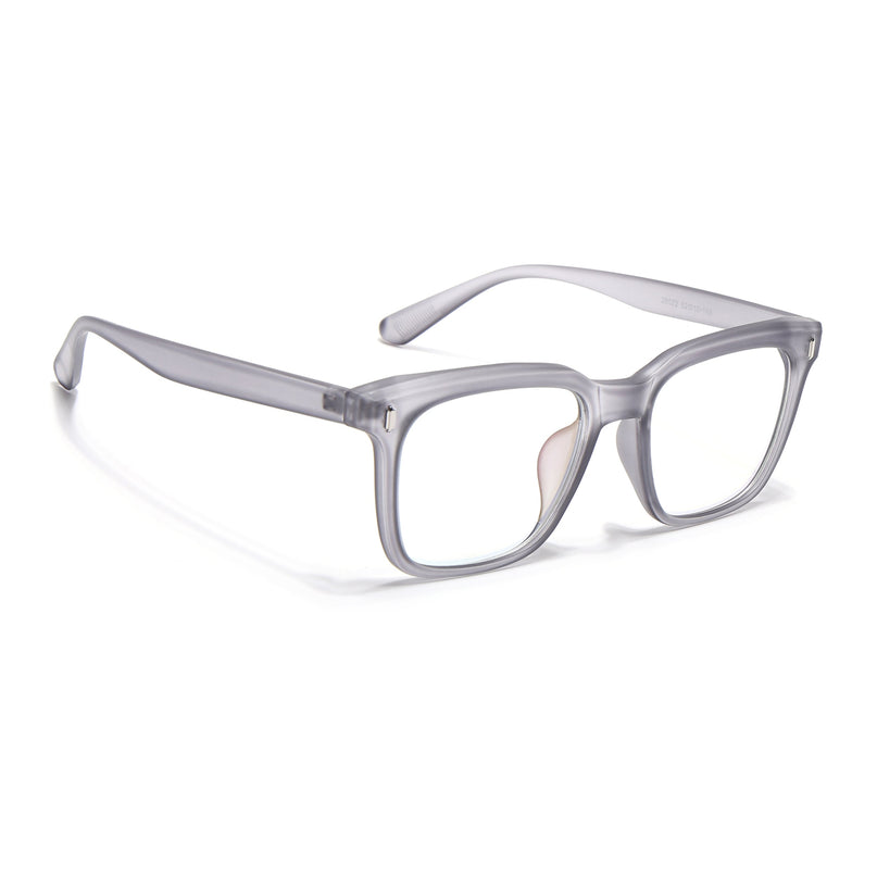 Eyejack Canment Grey Square Eyeglasses for Men & Women (CM28022FCL1900-C3)