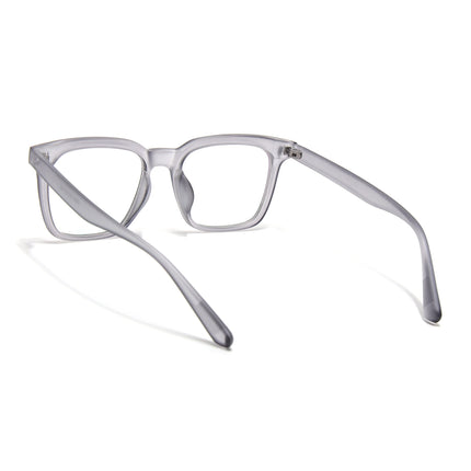 Eyejack Canment Grey Square Eyeglasses for Men & Women (CM28022FCL1900-C3)