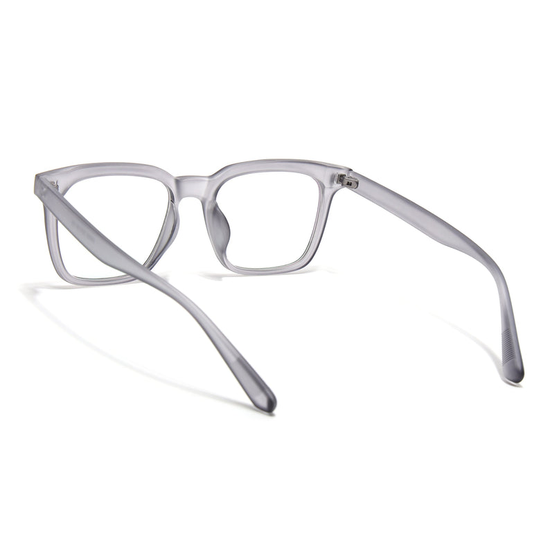 Eyejack Canment Grey Square Eyeglasses for Men & Women (CM28022FCL1900-C3)