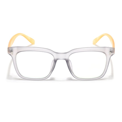 Eyejack Canment Grey Square Eyeglasses for Men & Women (CM28022FCL1901-C4)