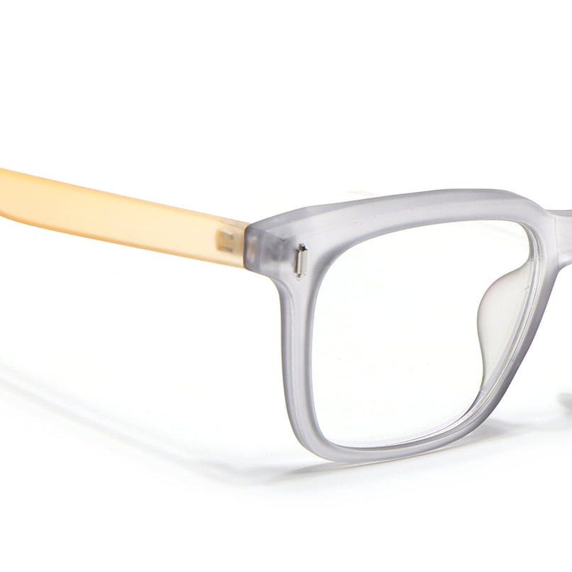 Eyejack Canment Grey Square Eyeglasses for Men & Women (CM28022FCL1901-C4)