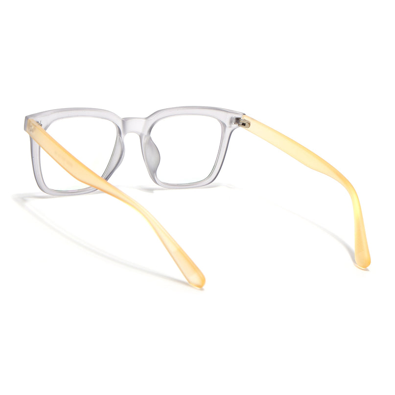 Eyejack Canment Grey Square Eyeglasses for Men & Women (CM28022FCL1901-C4)