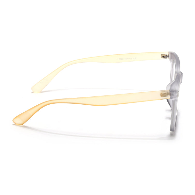 Eyejack Canment Grey Square Eyeglasses for Men & Women (CM28022FCL1901-C4)