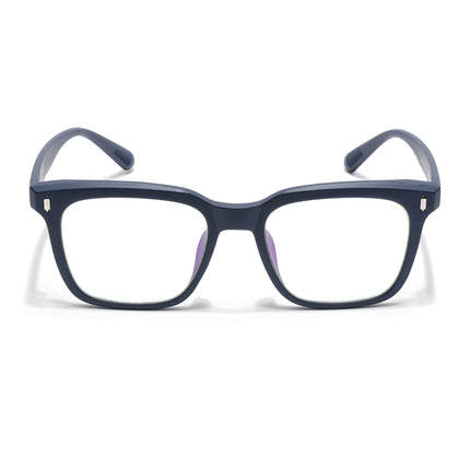 Eyejack Canment Navy Blue Square Eyeglasses for Men & Women (CM28022FCL1902-C5)