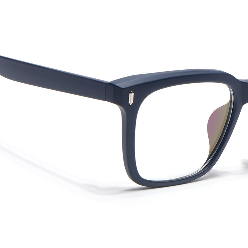 Eyejack Canment Navy Blue Square Eyeglasses for Men & Women (CM28022FCL1902-C5)