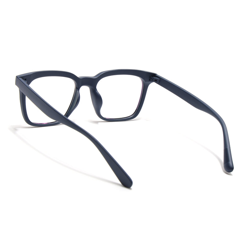 Eyejack Canment Navy Blue Square Eyeglasses for Men & Women (CM28022FCL1902-C5)