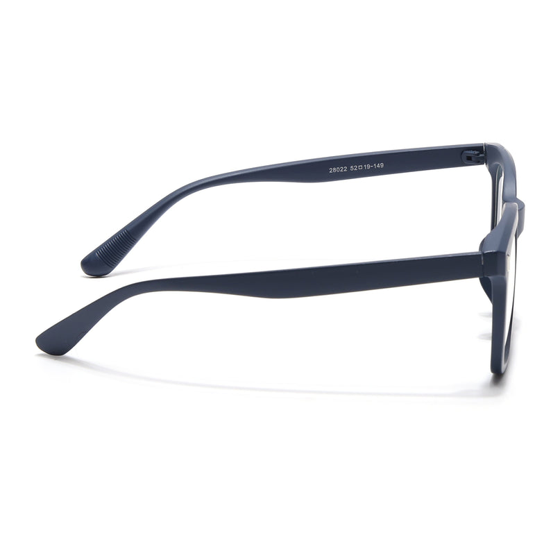 Eyejack Canment Navy Blue Square Eyeglasses for Men & Women (CM28022FCL1902-C5)