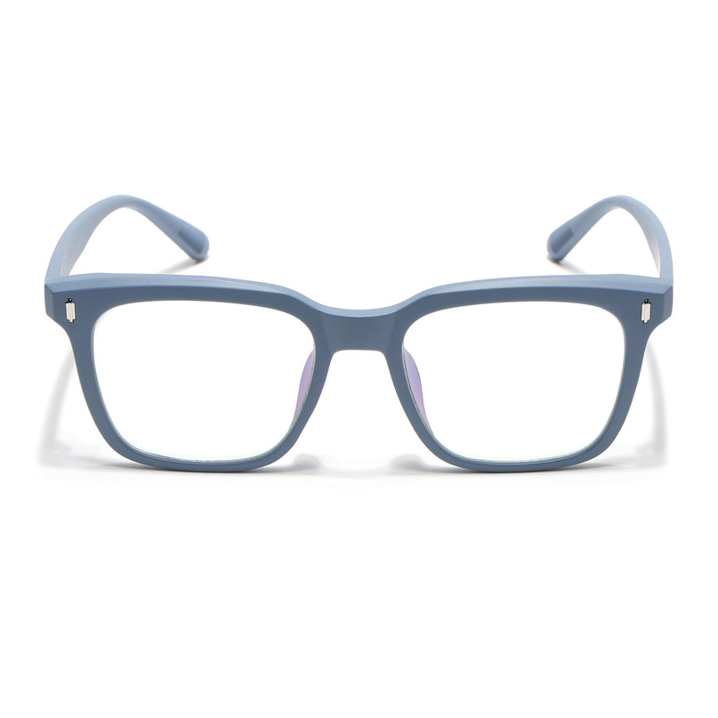 Eyejack Canment Sky Blue Square Eyeglasses for Men & Women (CM28022FCL1903-C6)