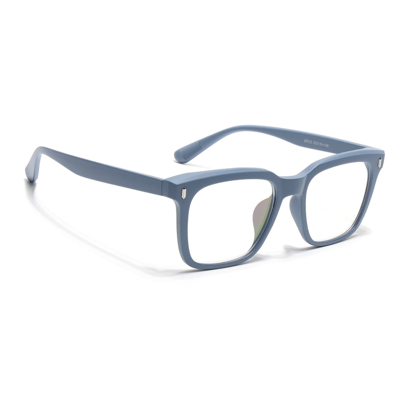 Eyejack Canment Sky Blue Square Eyeglasses for Men & Women (CM28022FCL1903-C6)