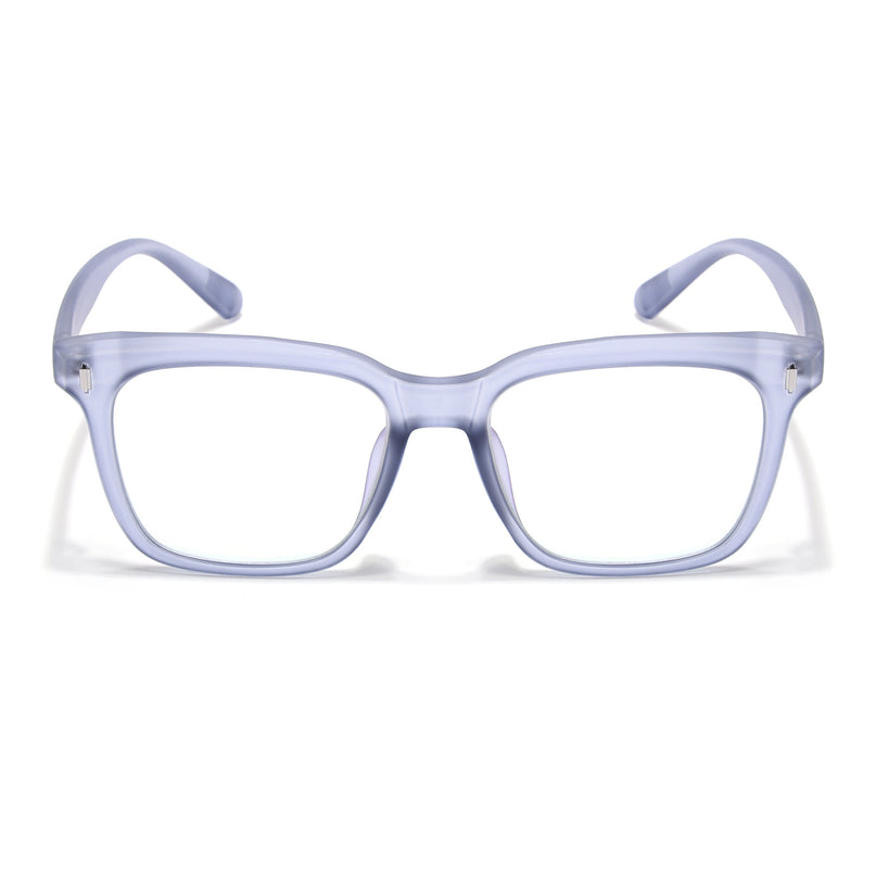 Eyejack Canment Blue Square Eyeglasses for Men & Women (CM28022FCL1904-C7)