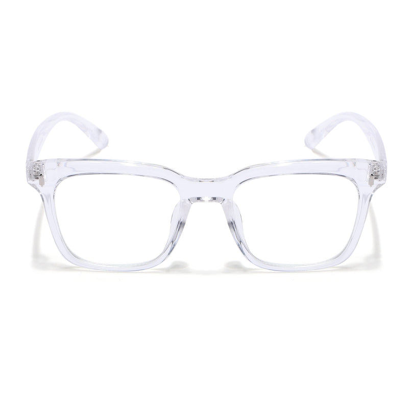 Eyejack Canment Transparent Square Eyeglasses for Men & Women (CM28022FCL1906-C9)