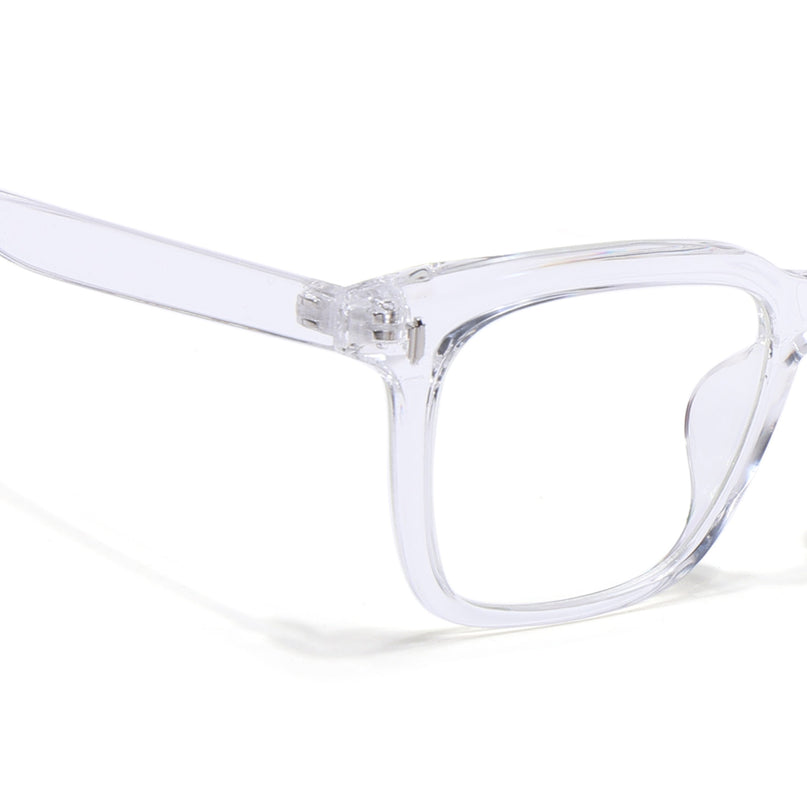 Eyejack Canment Transparent Square Eyeglasses for Men & Women (CM28022FCL1906-C9)