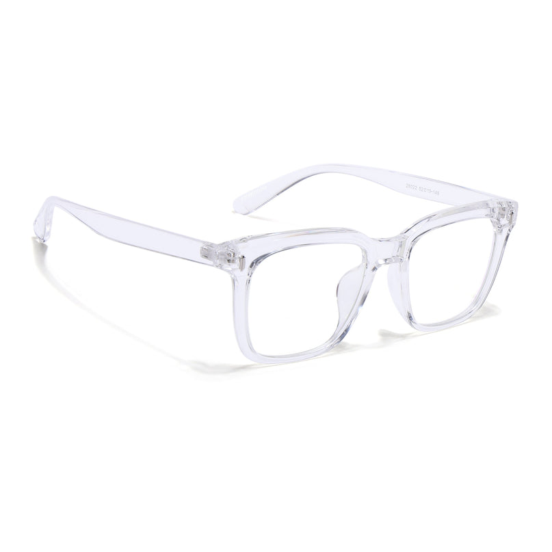 Eyejack Canment Transparent Square Eyeglasses for Men & Women (CM28022FCL1906-C9)