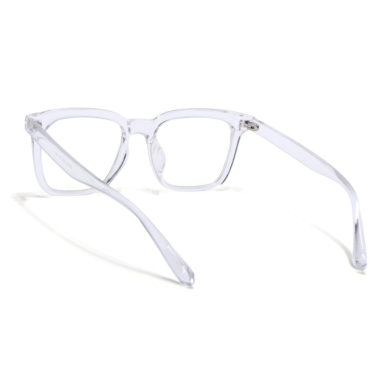 Eyejack Canment Transparent Square Eyeglasses for Men & Women (CM28022FCL1906-C9)
