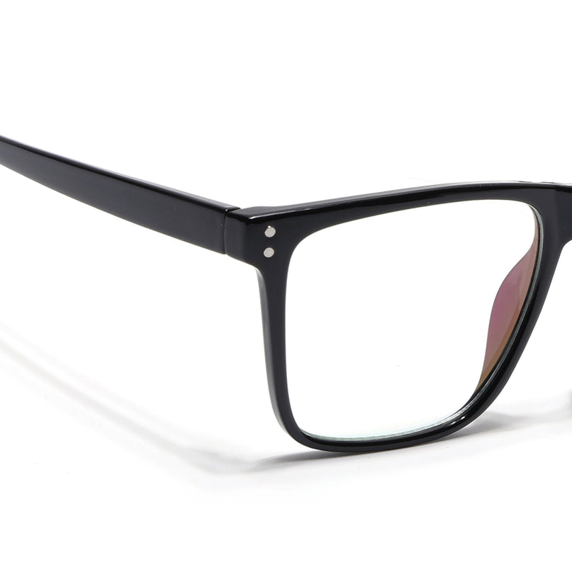 Eyejack Canment Shine Black Wayfarer Eyeglasses for Men & Women (CM28023FCL1908-C1)