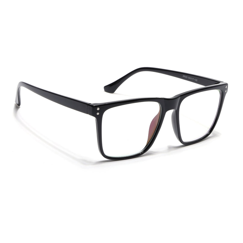 Eyejack Canment Shine Black Wayfarer Eyeglasses for Men & Women (CM28023FCL1908-C1)