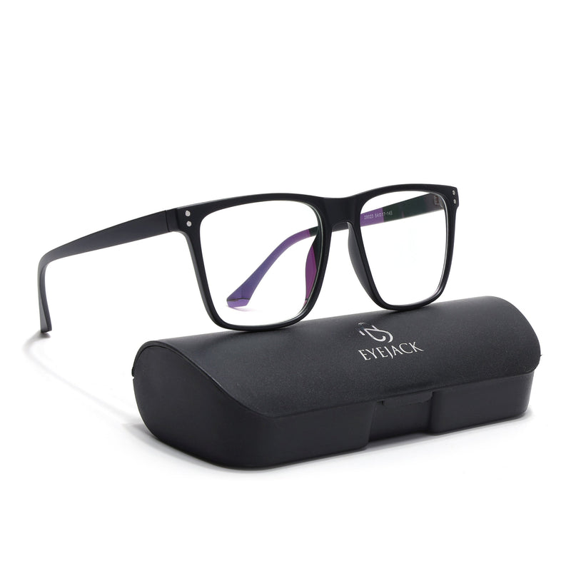 Eyejack Canment Matt Black Wayfarer Eyeglasses for Men & Women (CM28023FCL1909-C2)
