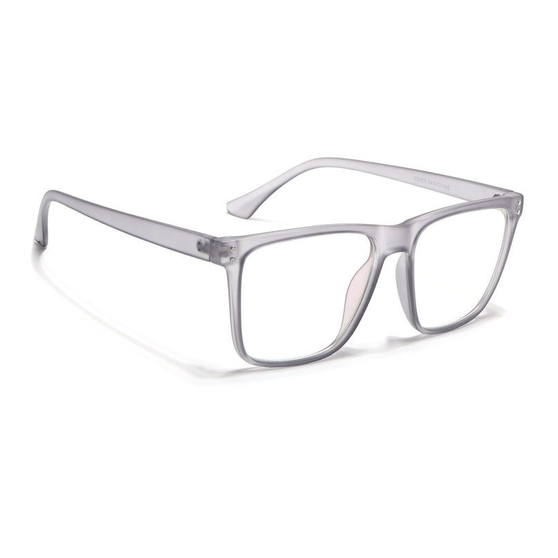 Eyejack Canment Grey Wayfarer Eyeglasses for Men & Women (CM28023FCL1910-C3)