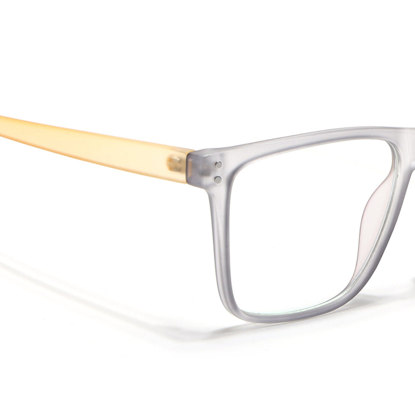 Eyejack Canment Grey Wayfarer Eyeglasses for Men & Women (CM28023FCL1911-C4)