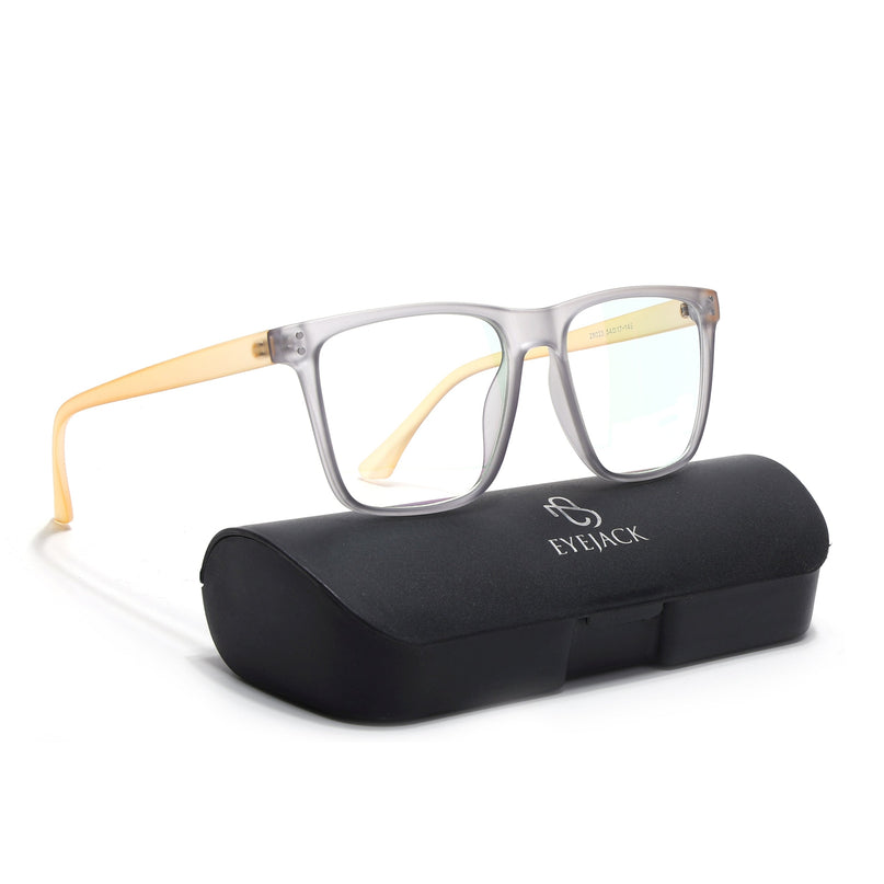 Eyejack Canment Grey Wayfarer Eyeglasses for Men & Women (CM28023FCL1911-C4)