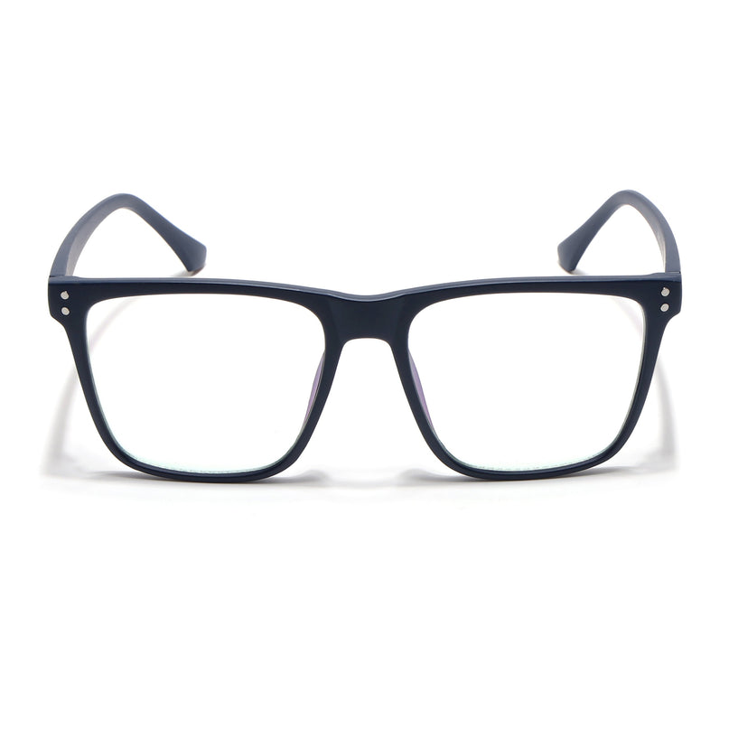 Eyejack Canment Navy Blue Wayfarer Eyeglasses for Men & Women (CM28023FCL1912-C5)