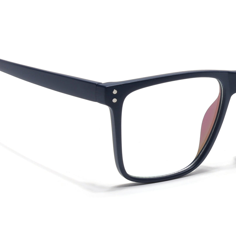 Eyejack Canment Navy Blue Wayfarer Eyeglasses for Men & Women (CM28023FCL1912-C5)