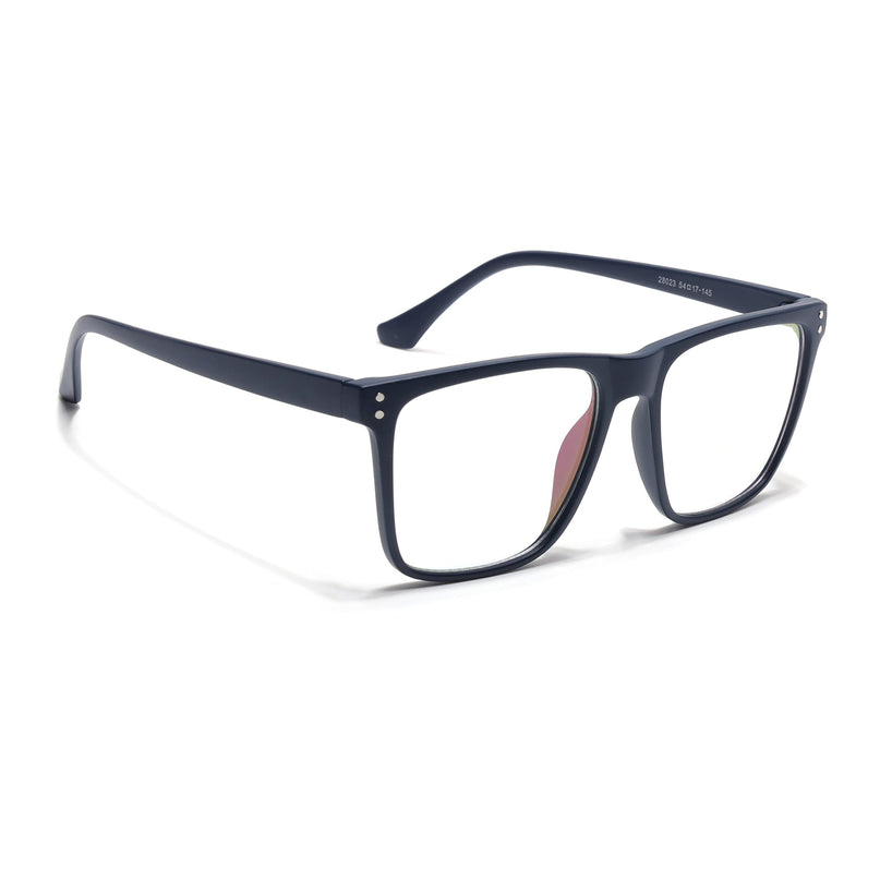 Eyejack Canment Navy Blue Wayfarer Eyeglasses for Men & Women (CM28023FCL1912-C5)