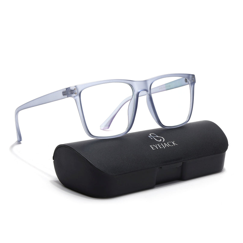 Eyejack Canment Blue Wayfarer Eyeglasses for Men & Women (CM28023FCL1914-C7)