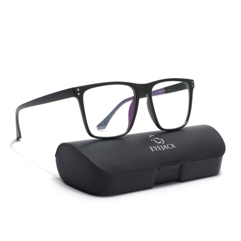 Eyejack Canment Olive Wayfarer Eyeglasses for Men & Women (CM28023FCL1915-C8)