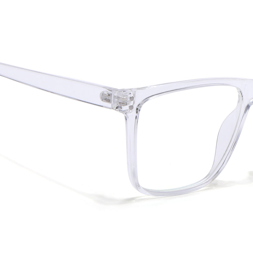 Eyejack Canment Transparent Wayfarer Eyeglasses for Men & Women (CM28023FCL1916-C9)